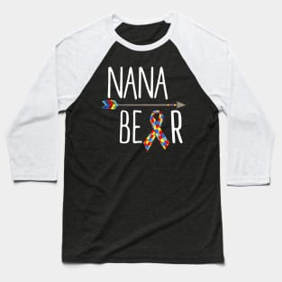 April Autism Awareness Nana Bear Baseball T-Shirt